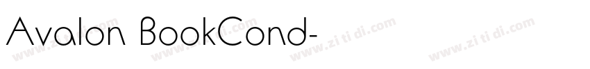 Avalon BookCond字体转换